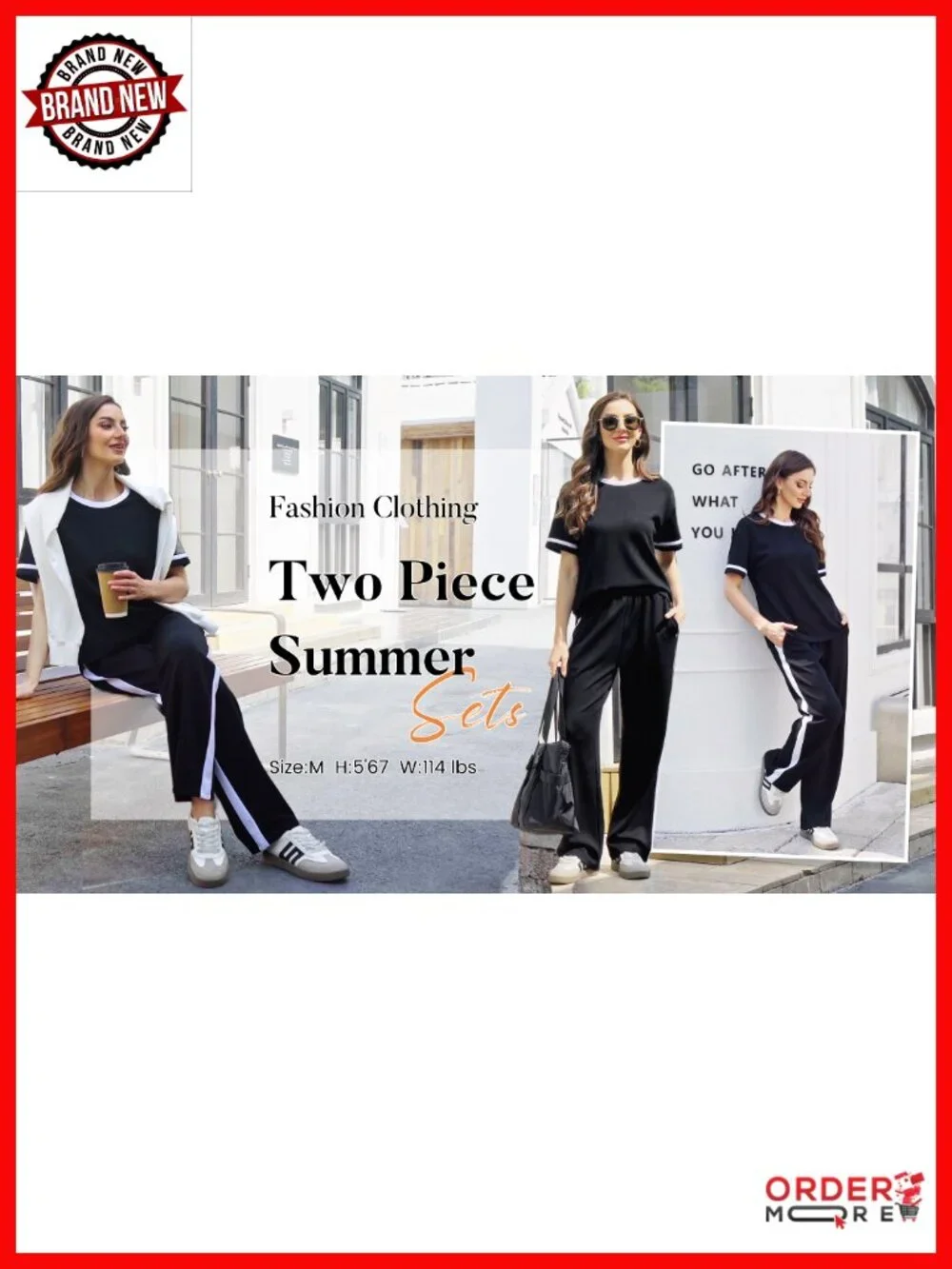 2 Piece Matching Set Lounge Set Wide Leg Pants with Pockets Short Sleeve Top